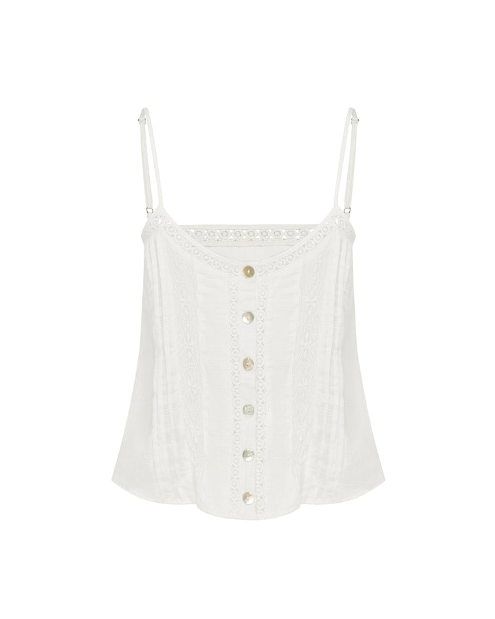 Jasmine White Cami Top